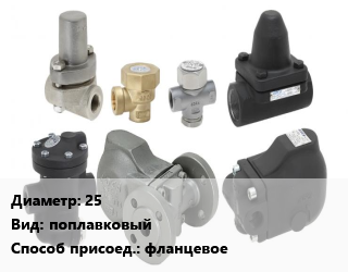 Конденсатоотводчик 25 поплавковый фланцевое, шт цена от 10049 Тг / шт, где купить, условия доставки в Актобе и Актюбинской области